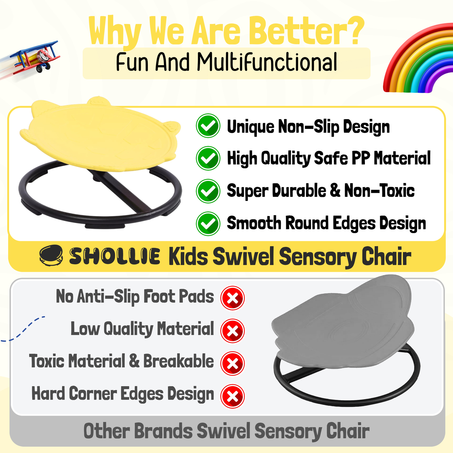 Spinning Chair for Autism Kids - Turtle - Sensory Chair for Sensory Spinning Seat Wobble Chair - Ideal for Autistic Children - All