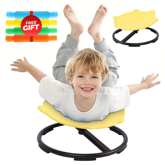 Spinning Chair for Autism Kids - Sensory Chair Turtle Sensory Spinning Seat Wobble Chair - Ideal for Autistic Children - Yellow