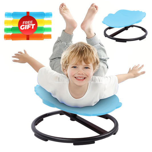 Spinning Chair for Autism Kids - Sensory Chair Dinosaur Sensory Spinning Seat Wobble Chair - Ideal for Autistic Children - Blue