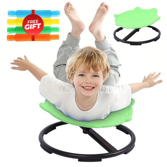 Spinning Chair for Autism Kids - Sensory Chair Turtle Sensory Spinning Seat Wobble Chair - Ideal for Autistic Children - Green