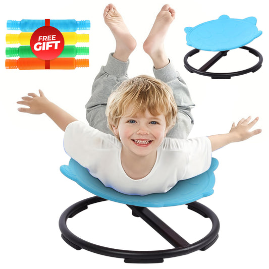 Spinning Chair for Autism Kids - Sensory Chair Turtle Sensory Spinning Seat Wobble Chair - Ideal for Autistic Children - Blue