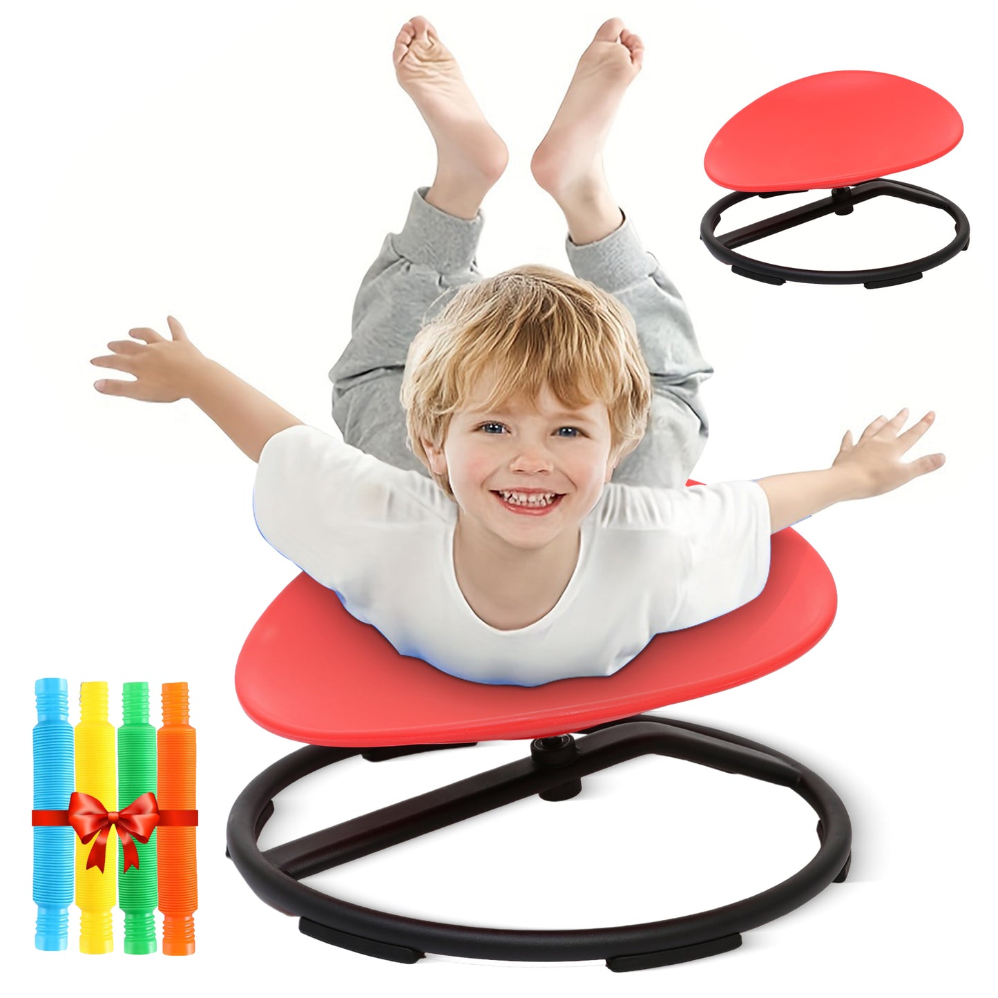 Spinning Chair for Autism Kids - Circle - Sensory Chair for Sensory Spinning Seat Wobble Chair - Ideal for Autistic Children - All